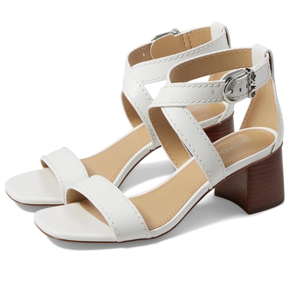 Michael Kors Ashton Crisscross Sandals Women’s White Size 10